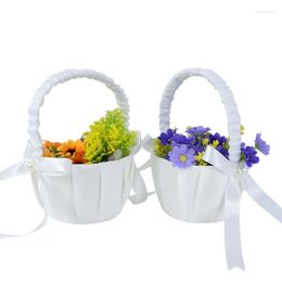 Party Decoration Wedding Flower Basket Girl Engagement/Wedding DIY Decor Bridesmaid Bridal Throw Petals Candy Portable