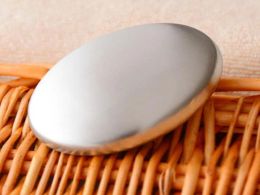 Oval Shape Stainless Steel Soap Magic Eliminating Odour Smell Cleaning Kitchen Bar Odour Remover ZZ