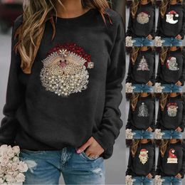 Women's Hoodies Drawstring Sweatpants Outfits Set Greench Cute Pattern Womens Round Neck Long Sleeve Sweatshirts Casual Top Foam