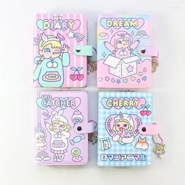 Domikee Candy Kawaii Korea Hardcover Leather 6 Rings Spiral Binder Planner Notebooks Cute School And Journals For Girl