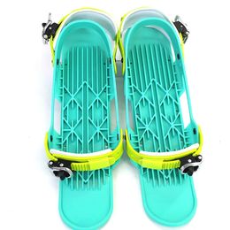 Sledding Adjustable Mini Bindings Skiing Shoes Snow Board Ski Skates for Snow Short Skiboard Snowblades Portable Skiing Snow Board 231120