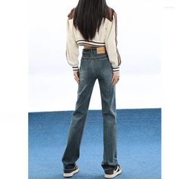 Women's Jeans High-waisted Narrow Straight Female Autumn Thin Smoke Tube Trousers Tall Drag