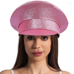 Berets Unisex Y2k Girls Navy Hat Christmas Halloween Captain Women Carnival Outdoor Military Pink Sequins