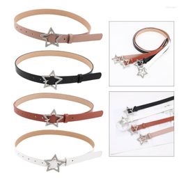 Belts Shinning Punk Adult Waist Belt With Adjustable Star Shape Buckle Waistband For Women Body Slimming