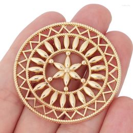 Pendant Necklaces 3 X Matte Gold Colour Large Filigree Flower Round Charms Pendants For DIY Jewellery Making Finidngs Accessories 47x47mm