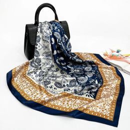 Scarves Silk Scarf 90cm Headscarf Matching Cashew Print Square Shawl Wholesale