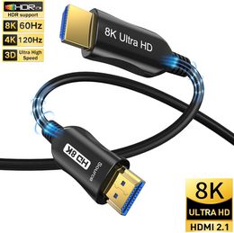 8K HDMI 2.1 케이블 광섬유 HDMI 케이블 4K 60Hz 120Hz 48GBPS HDR HDCP AOC 용 HD TV 박스 프로젝터 PS3/4 초 고속 컴퓨터