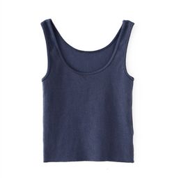 Camisoles Tanks PUWD Vintage Women Soft Cotton Slim Tank Summer Fashion Ladies Sleeveless Solid Short Tops Girls Chic Streetwear Top 230420