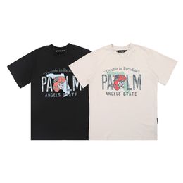 palm angels New tops Summer Loose Tees Fashion Casual Shirt Luxurys Clothing Street cute shirts Men Women High Quality Unisex Couple t shirts PA TX 002