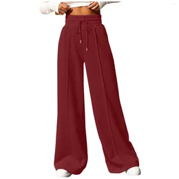 Women's Pants Fashion Front Seam Solid Color High Waist Jogging Sports Sweaters Comfortable Soft Casual Pantalones