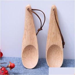 Spoons Creative Wooden Spoon Domestic Seasoning Rice Scoop Cam Coffee 15Cmx4Cm Lx4874 Drop Delivery Home Garden Kitchen Dining Bar Fl Dhn6H