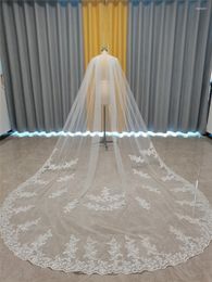 Bridal Veils White Ivory 118" Cape Veil Shawl Cathedral Length Tulle Long Cloak Wedding Accessories Voille De Mariage