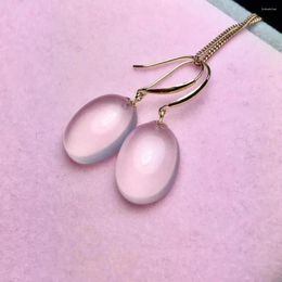 Stud Earrings The Anniversary Gift Rose Quartz Earring 925 Sterling Silver Natural And Real