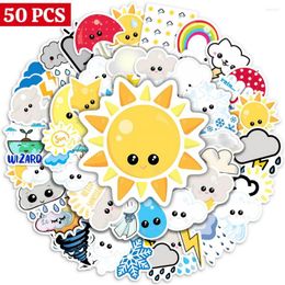 Gift Wrap Lovely Cute Weather Stickers Simple Scrapbooking Decorative Adhesive PVC Waterproof Notebook Suitcase Laptop Fridg Kids Toy