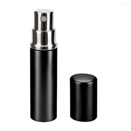 Storage Bottles 1/2/3/5 Empty Atomizer 5ml Containers Refillable Dispenser Essential Oil Metal Glass Sprayer Accessories For Gym Black