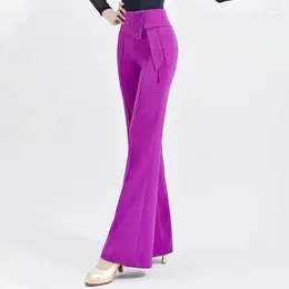 Women's Pants Autumn Temperament Simple Fashion Versatile High Waist Wide Leg Women Solid Button Dance Casual Straight Trousers 2023