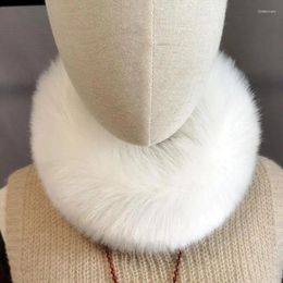 Scarves 1Pc Ins Simplicity Solid Colour Fashion All-Match Plush Scarf Winter Thickened Faux Fur Windproof Cold Resistant Warm