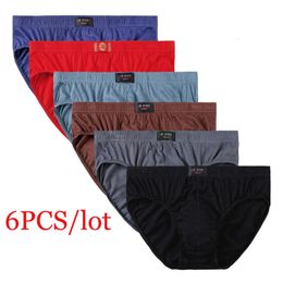 Underpants 6pcsLot 7XL 100%Cotton Men Briefs s Underwear Male for Panties s Pant Shorts Comfortable Sexy 230420