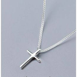 Cross Necklace Men's Fashion 999 Sterling Sier Design Sense Small Group Pendant Personalised Accessories Boyfriend Gift