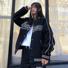 Womens Jackets Oversized printed jacket female Gothic racing suit hiphop street style Y2K oversized baseball uniform bomber top 231120