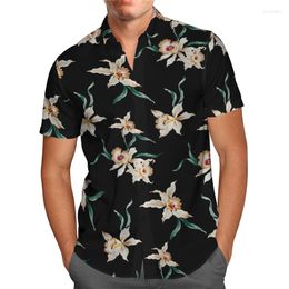 Men's Casual Shirts Hawaiian Tropical Flower Shirt 3d Men Women Fashion Clothing Summer Beach Short Sleeve Blouse Men's Vocation Lapel