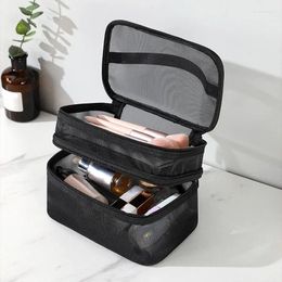 Cosmetic Bags S Luxury Clear Makeup Bag Mesh Women Organiser Transparent Travel Wash Beauty Case Toiletry Kit