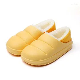 Slippers Winter Men Outdoor Waterproof Warm Sneaker Women Non-Slip Indoor Plush Home Footwear Platform Shoes