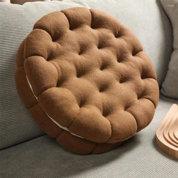 Pillow Round Biscuit Plush Biscuits Cookie Food Home Chair Lifelike Decoration Snack Car C1t4