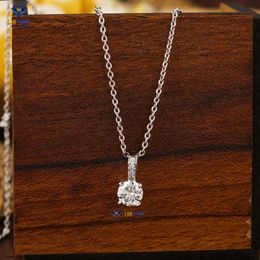 0.536 TDW Round Brilliant Cut Diamond Pendant With Chian White Gold Labgrown Diamond Hpht/Cvd Diamond Fine Jewellery