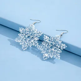 Dangle Earrings Winter Acrylic Snowflake Sequined For Women Christmas Statement Earring Halloween Jewelry Aretes De Mujer