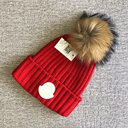 Designer BeanieSkull Caps Designer Winter Knitted Beanie Woolen Hat Women Chunky Knit Thick Warm Faux Fur Pom Beanies Hats Female Bonnet Beanie Caps Colorfull Hats G