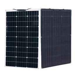 Chargers Flexible Solar Panel 18V 80W Size 885540MM Lightweight PET Panels Monocrystalline for RV Car PAD Yacht Outdoor Battery Charger 231120