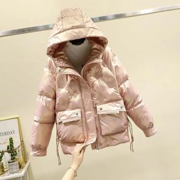 Women's Trench Coats 2023 The Winter Eiderdown Cotton-padded Jacket Is Light And Thin Short Casual Fashionable Glossy