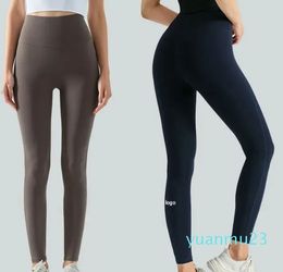 Yoga Outfit With Seamless Gym Training Legging Colors Sports Leggings Stretch Nylon Lycra No Embarrassing Lines Pants