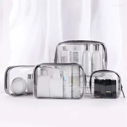 Cosmetic Bags Transparent PVC Storage Travel Organiser Clear Makeup Bag Beautician Beauty Case Toiletry Wash