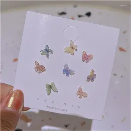 Stud Earrings Butterfly Resin High Quality Material Comfortable To Wear Durable Not Easy Fade Jewellery Personality