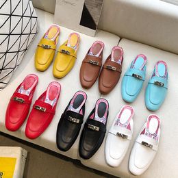 New Arrival Women's Half Slides Sandals with Buckle Strap, Versatile and Fashionable for Spring Season