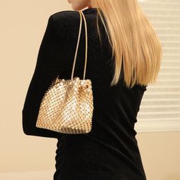 Evening Bags Sequins Handbags Gold Silver Bag Women Small Tote Bling Fashion Lady Bucket Girls Glitter Purses Brand 2023