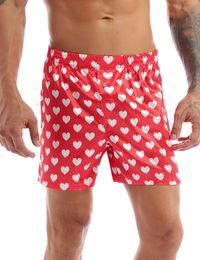 Men s Shorts Mens Cute Love Heart Print Classic Soft Boxer Lightweight Loose Outfit Lounge for Beach Party Summer Clothes 230421