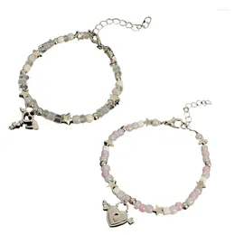 Strand Stylish Beaded Bracelet Y2K HandStrings Pink Chains For Girls Dropship