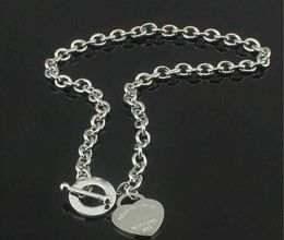 Pendant Necklaces Hot sell Birthday Christmas Gift 925 Silver Love Necklace Bracelet Set Wedding Statement Jewellery Heart Bangle Sets 2 in 1 with 38ess