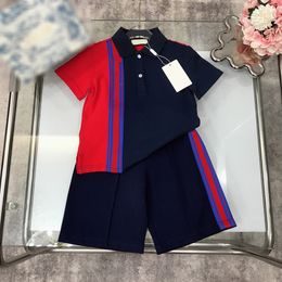 polo per ragazzi set sportivi firmati t-shirt per bambini di marca con pantaloncini set di due pezzi tute estive per bambini di fascia alta ricamo logo 2023 set di abbigliamento per bambini