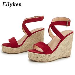 top Open Toe Ankle Strap Platform Wedges High heels Women Sandals Gladiator Ladies Shoes Buckle Summer Sandals 230306