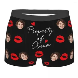 Underpants Custom Underwear Personalised For Men Boyfriend Husband Boxer Briefs With Po Face Valentines Day Gifts Him