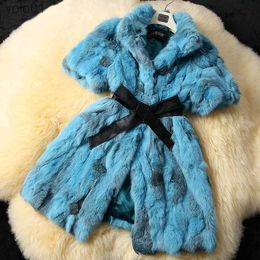 Women's Fur Faux Fur 2023 Women New Arrival Real Rex Rabbit Fur Coat Genuine Natural Rabbit leopard fur Jacket for women winter Coat DFP301BL231121