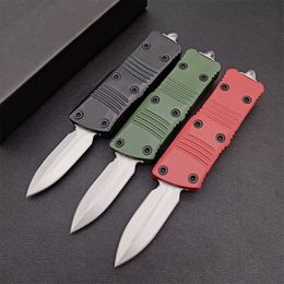 Promotion Cheap Small AUTO Tactical Knife D2 Stone Wash Blade Zn-al Alloy Handle Outdoor EDC Pocket Knives With Nylon Bag