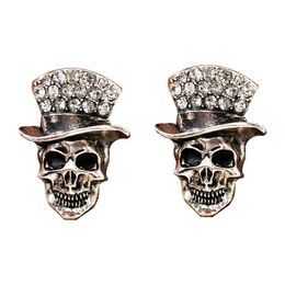 Charm European And American Crossborder Pop Punk Style Highend Diamondstudded Ear Pins Halloween Skl Earrings With Niche Dro Dhgarden Dhdlq