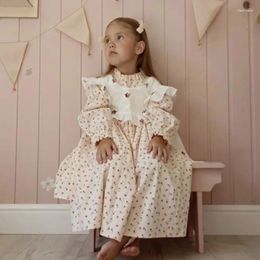 Girl Dresses Kids Clothes 2023 Autumn Flower Cotton Fashion Casual Cute Baby Outwear Children Princess Dress For Girls