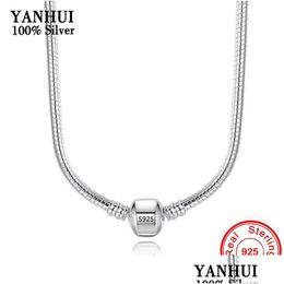 Pendant Necklaces 45-60Cm 925 Sterling Sier Snake Chain Necklaces Fit Pendants Beads Charms Diy Jewellery Necklace Accessories Dhgarden Otlpy