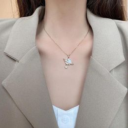 Pendants Small Number Of Titanium Starmoon Micro Collarbone Chain Korean Design Sense Ins Style Pendant Necklace Women's Net Red Neck